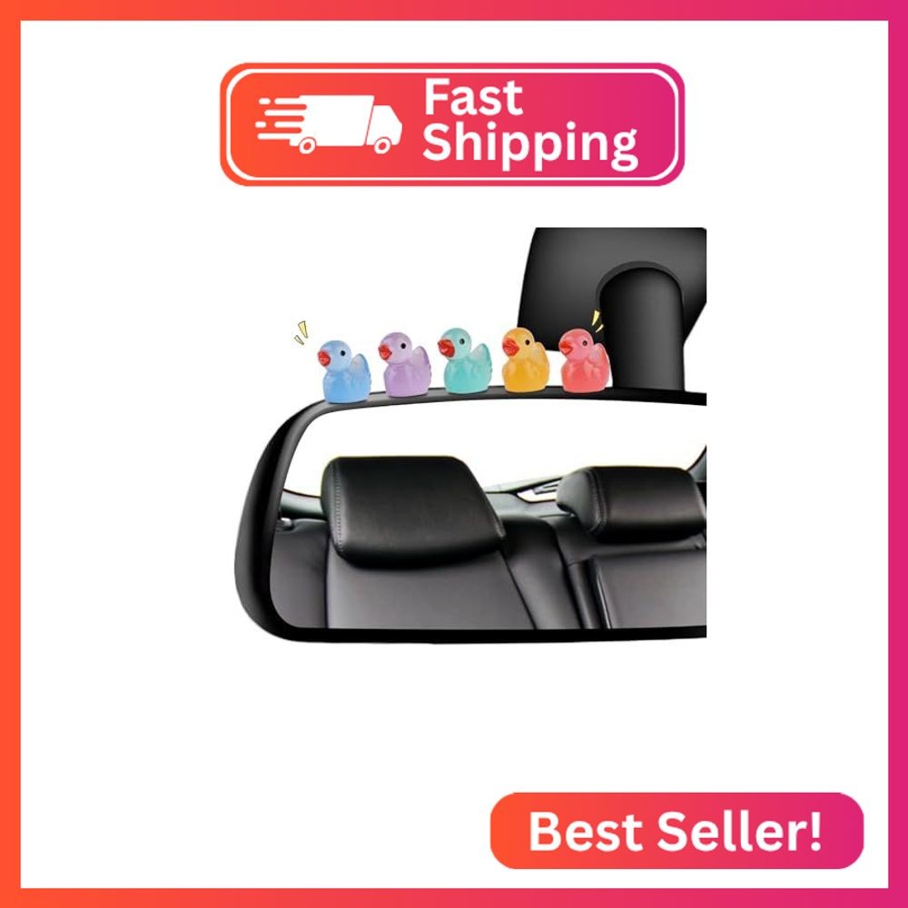 SINSETU 20 PCS Luminous Mini Ducks Car Dashboard Decors, Cute Glow in The Dark D