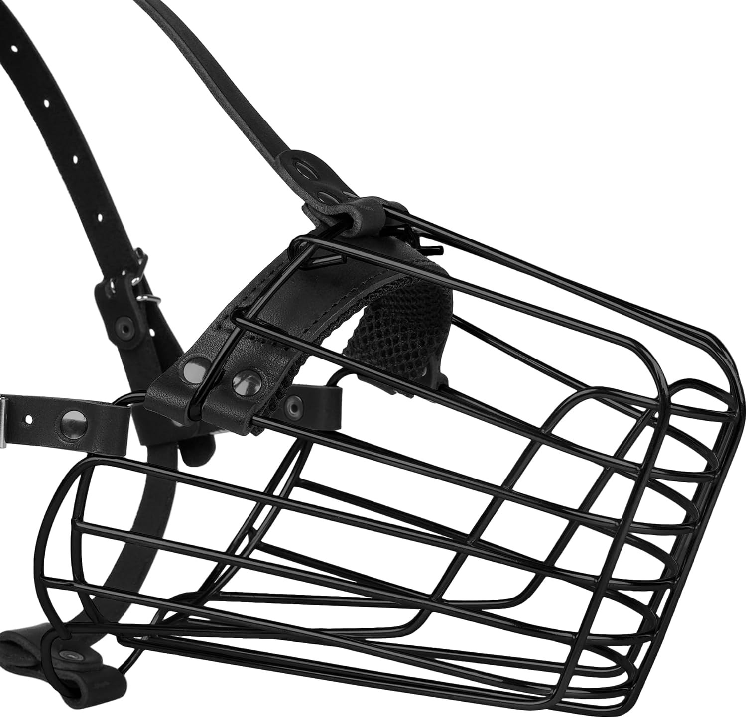 German Shepherd Dog Muzzle Metal Basket for Medium Large Dogs Adjustable Durable