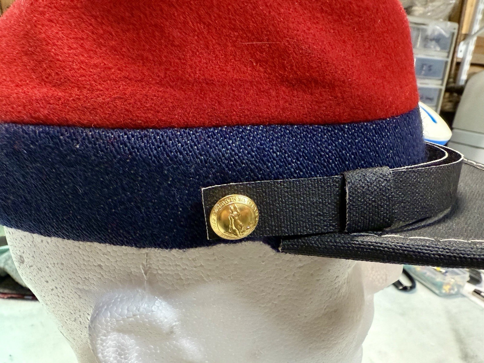 Civil War Confederate Forage Artillery Cap - 7-3/8”