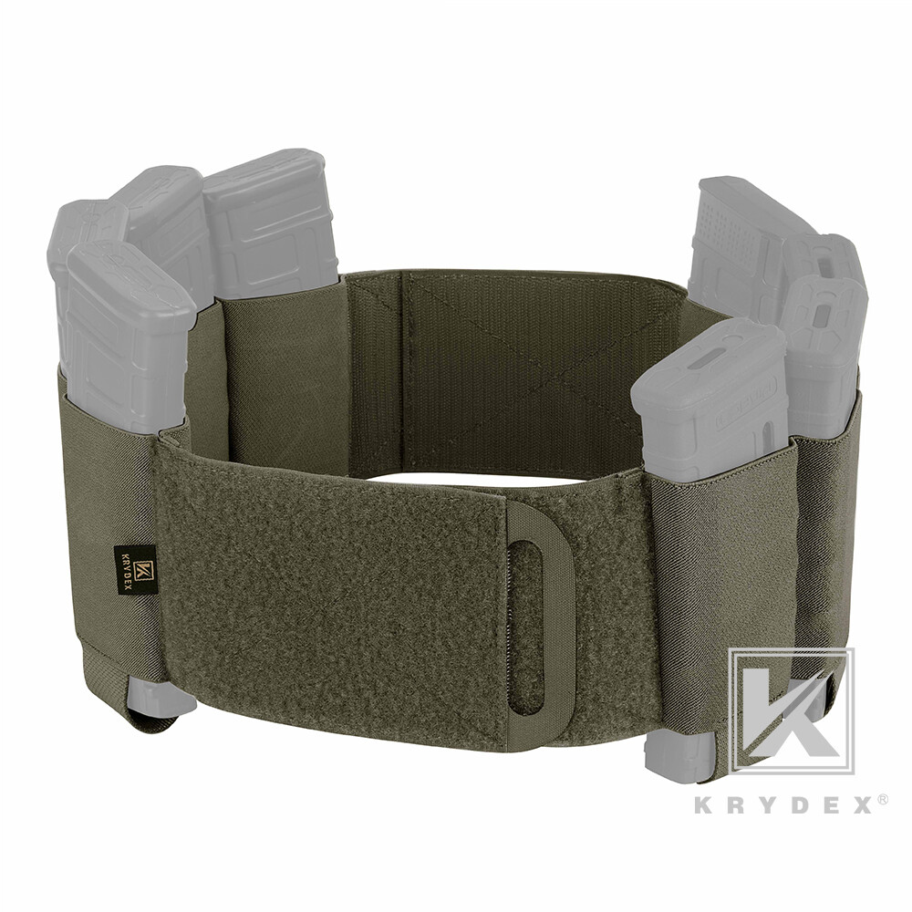KRYDEX Tactical Stretch Cummerbund Mag Pouch for LBT FCPC Slicker Ranger Green