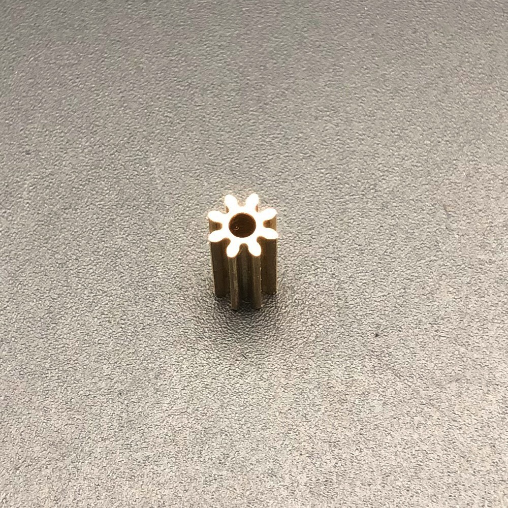 1PC 0.5M 8T2A Brass Spindle Gear Spur Bore 2MM 1.98MM 2A 8 Teeth Lengthen L 10MM