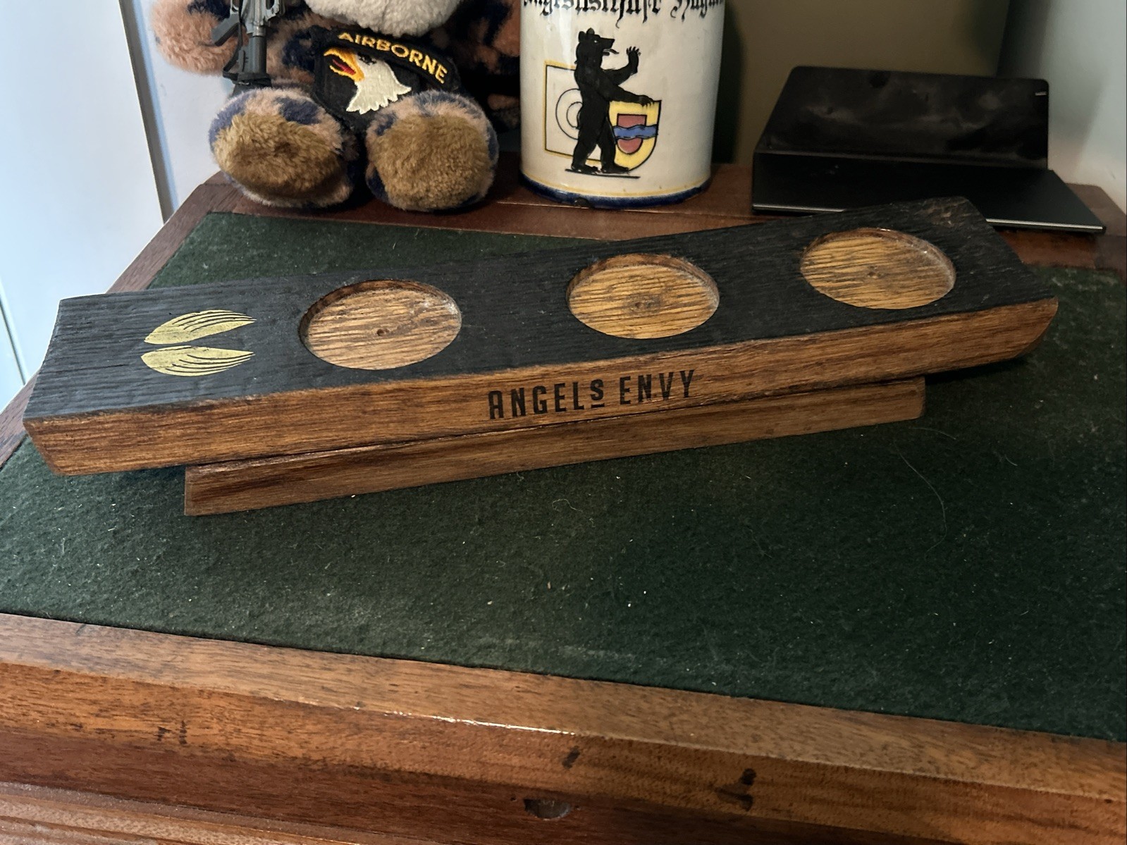 Angel's Envy Bourbon Stave Flight Glass Tray or Votive Candle Holder - See Desc.