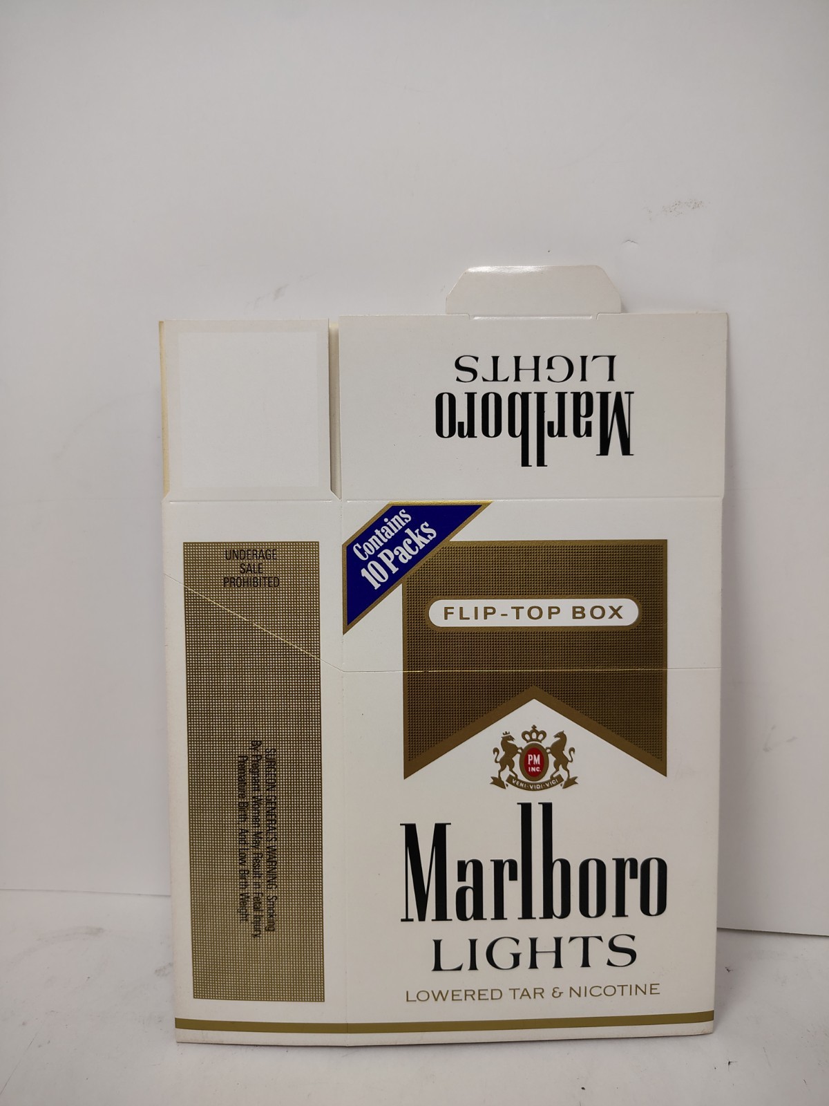 Marlboro cigarettes Flip top Box Empty Large Merry Christmas Marlboro Country
