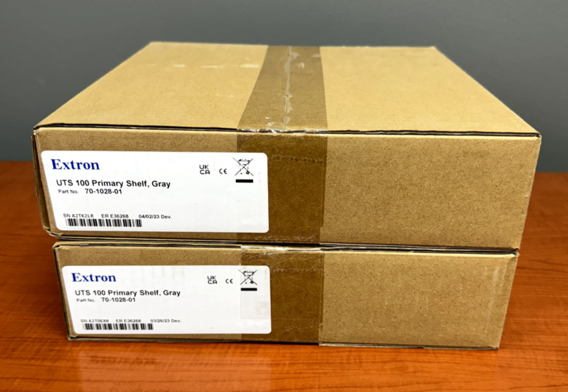 Extron UTS 100 Primary Shelf, Gray 70-1028-01  2 Under Table Shelves