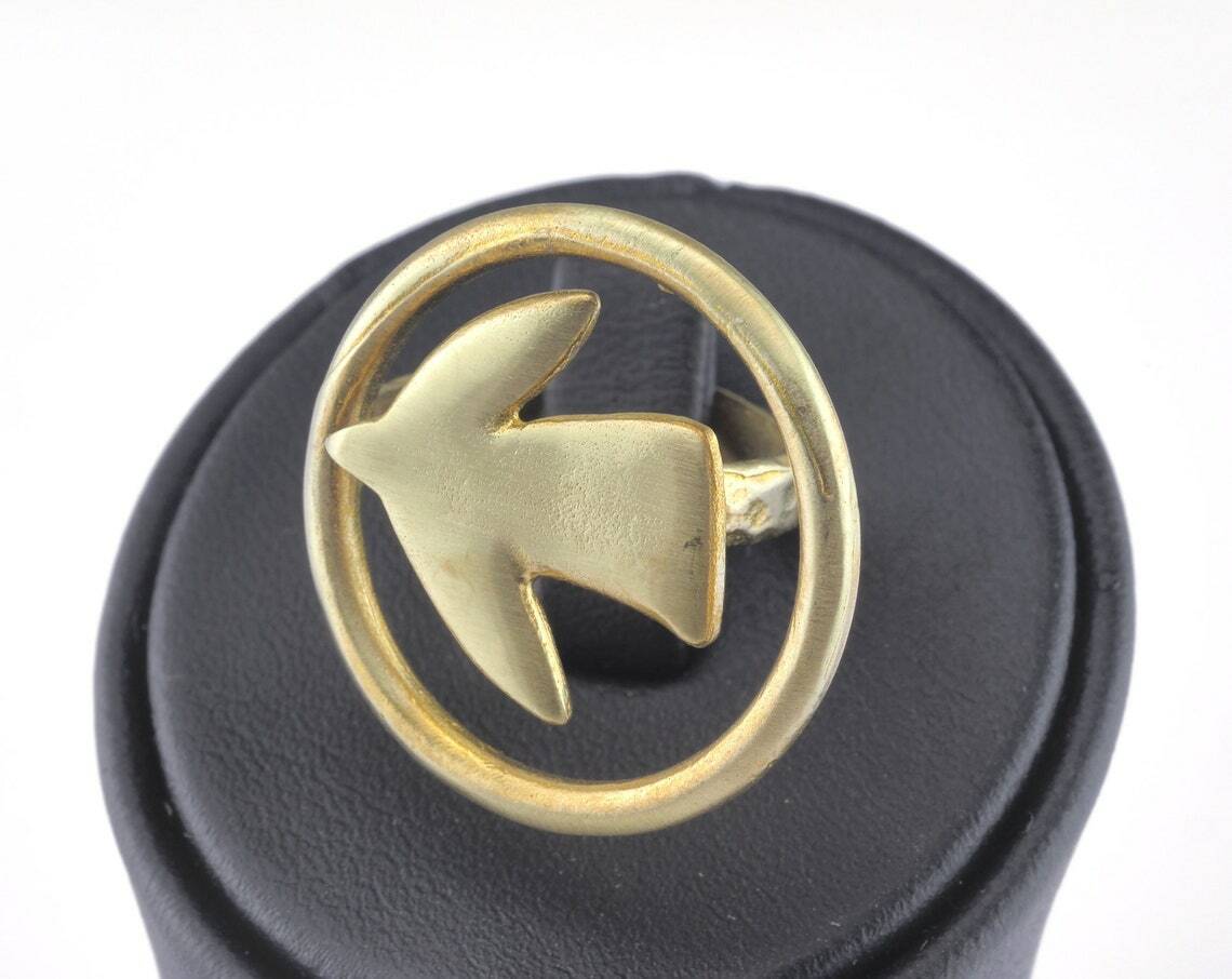 Ring Bird Adjustable Ring Raw brass (18mm 8US inner size) 4091