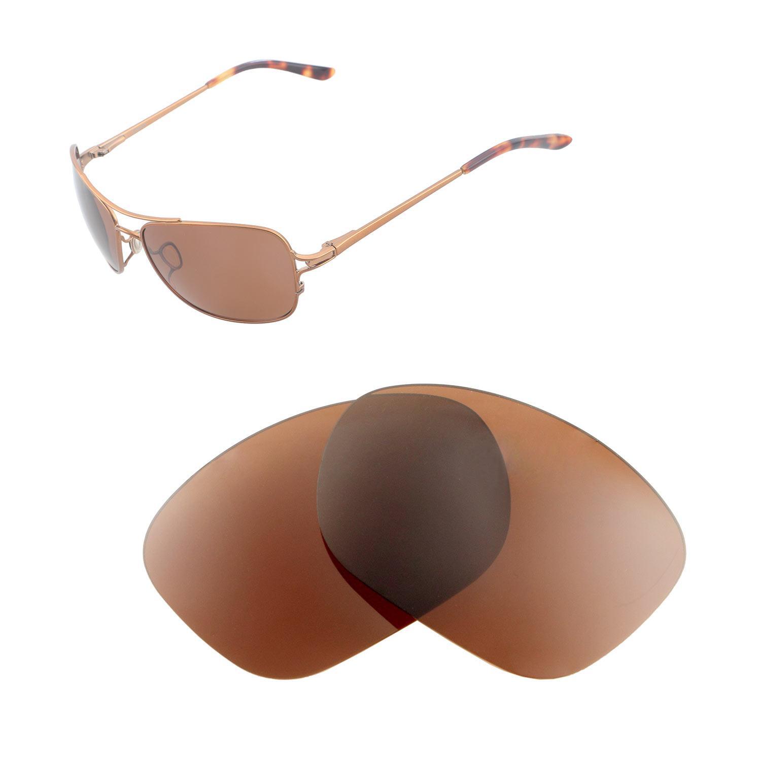 New Walleva Brown Polarized Replacement Lenses For Oakley Conquest Sunglasses