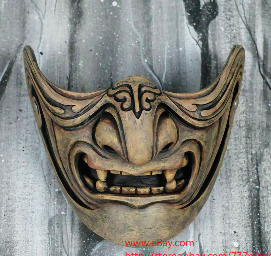 Samurai Mask Mempo Menpo Airsoft Gun Paintball Armor Bushido Shogun Cosplay D530