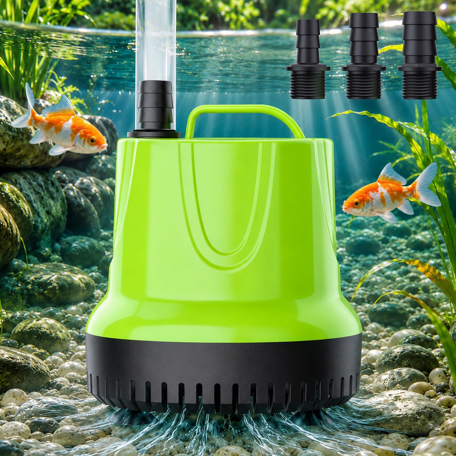 FREESEA Durable Small Pond Pump: 365+ days Continuous Operation
