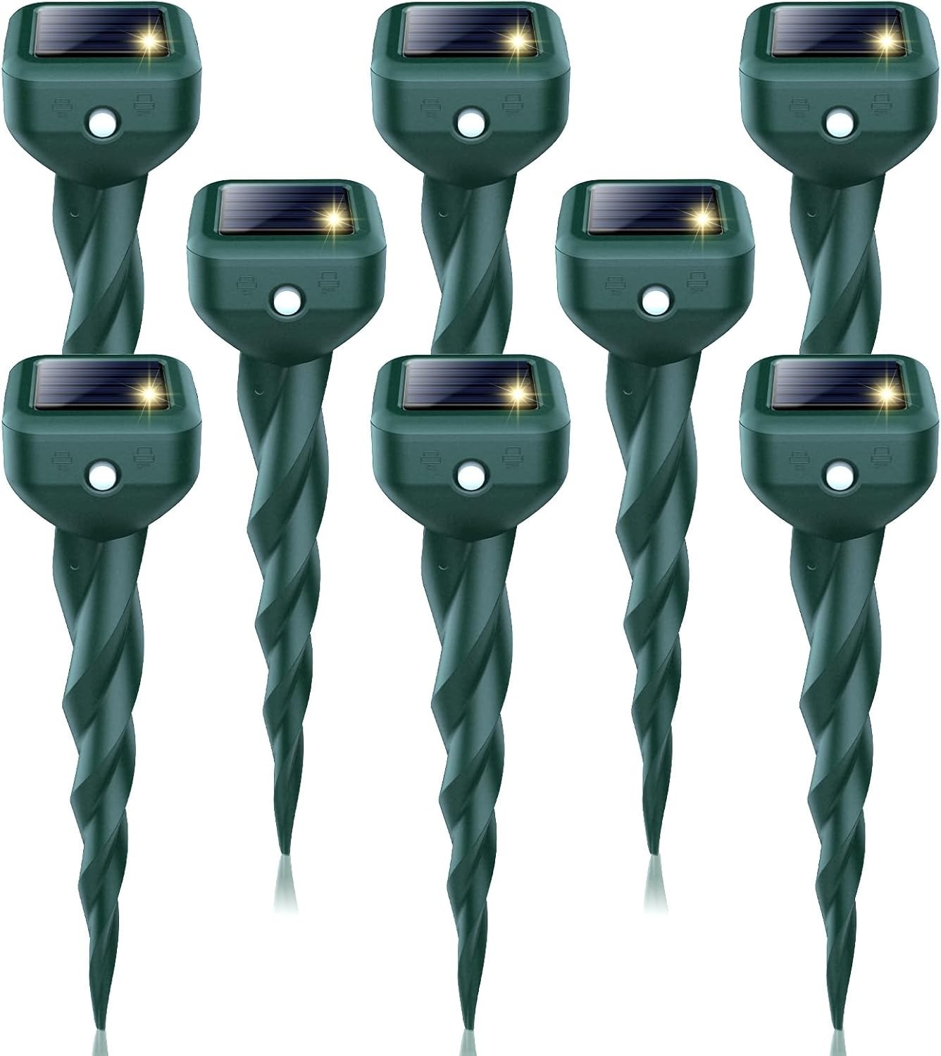 Mole Repellent Solar Powered, 8 Pack Snake & Skunk Repellent for Yard