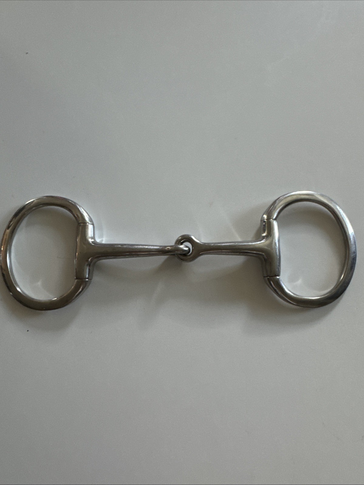 Eggbutt Snaffle W/ Tapered Cheek Piece, ENGLISH HORSE BIT, 5”, Used