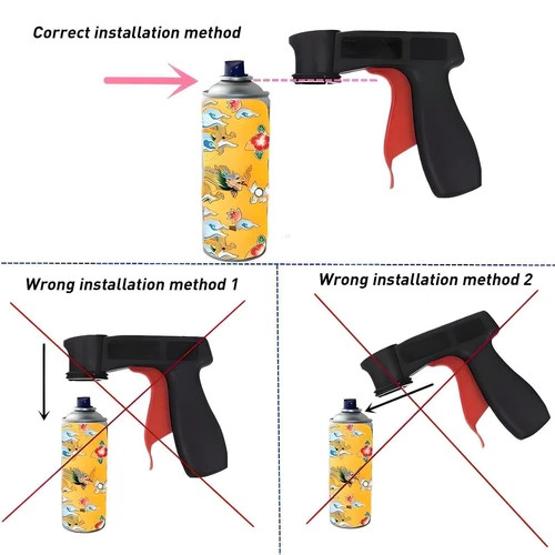 2 Pack Spray Can Gun Tool Aerosol Paint First Full Grip E-z Pull Trigger Comfort