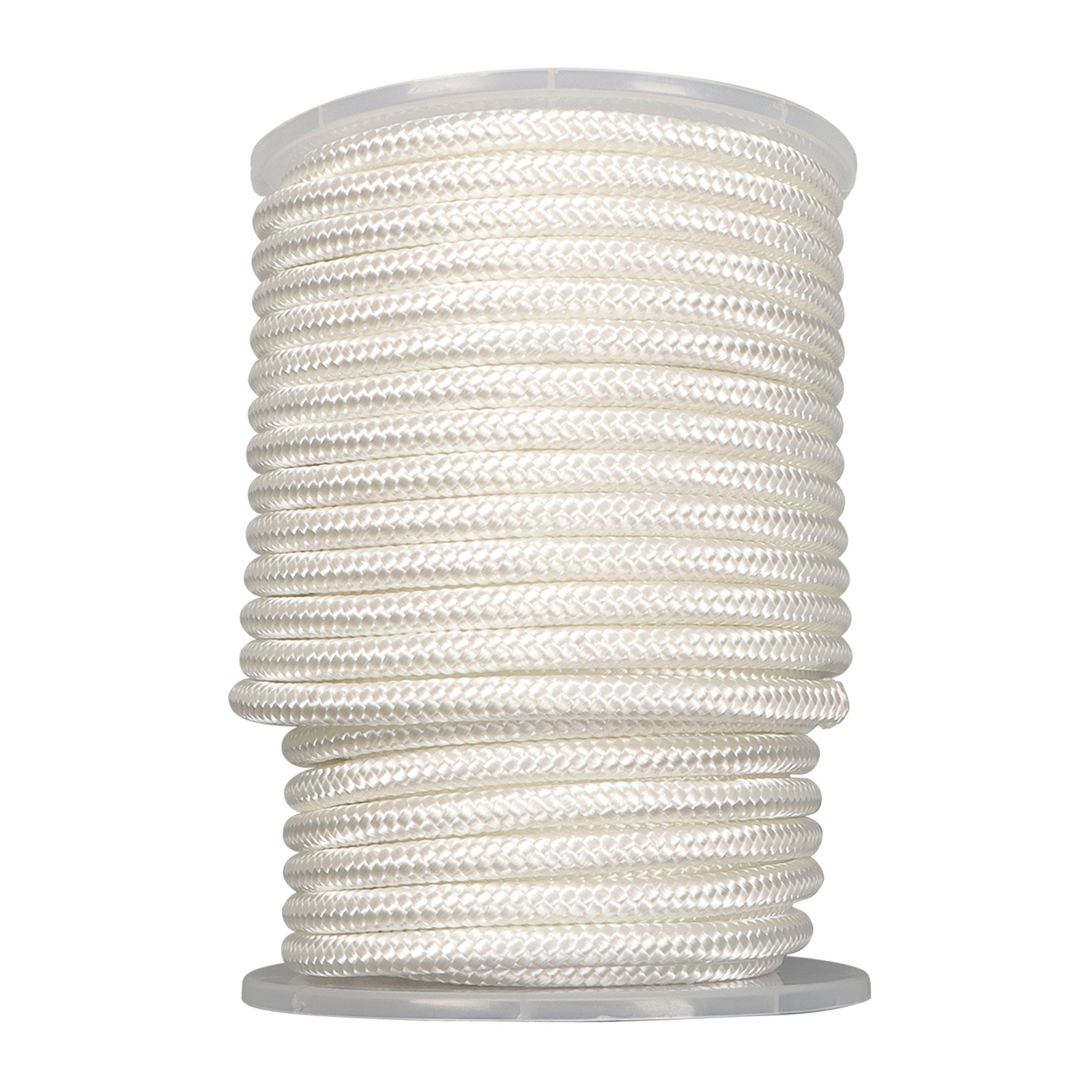 3/8 Inch Nylon Rope 100 Foot Spool 100% Nylon Solid Braid Rope Dyeable White New