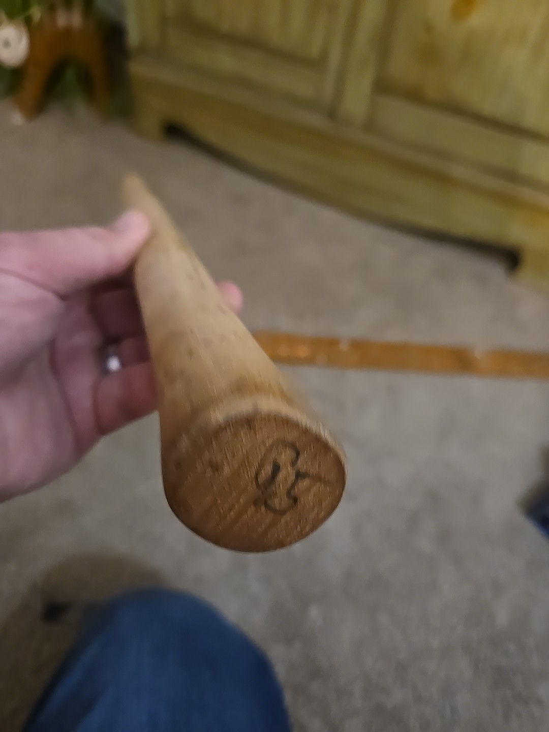 Vintage Taylor Brand Second Growth Hickory Hammer Handle. Unused !