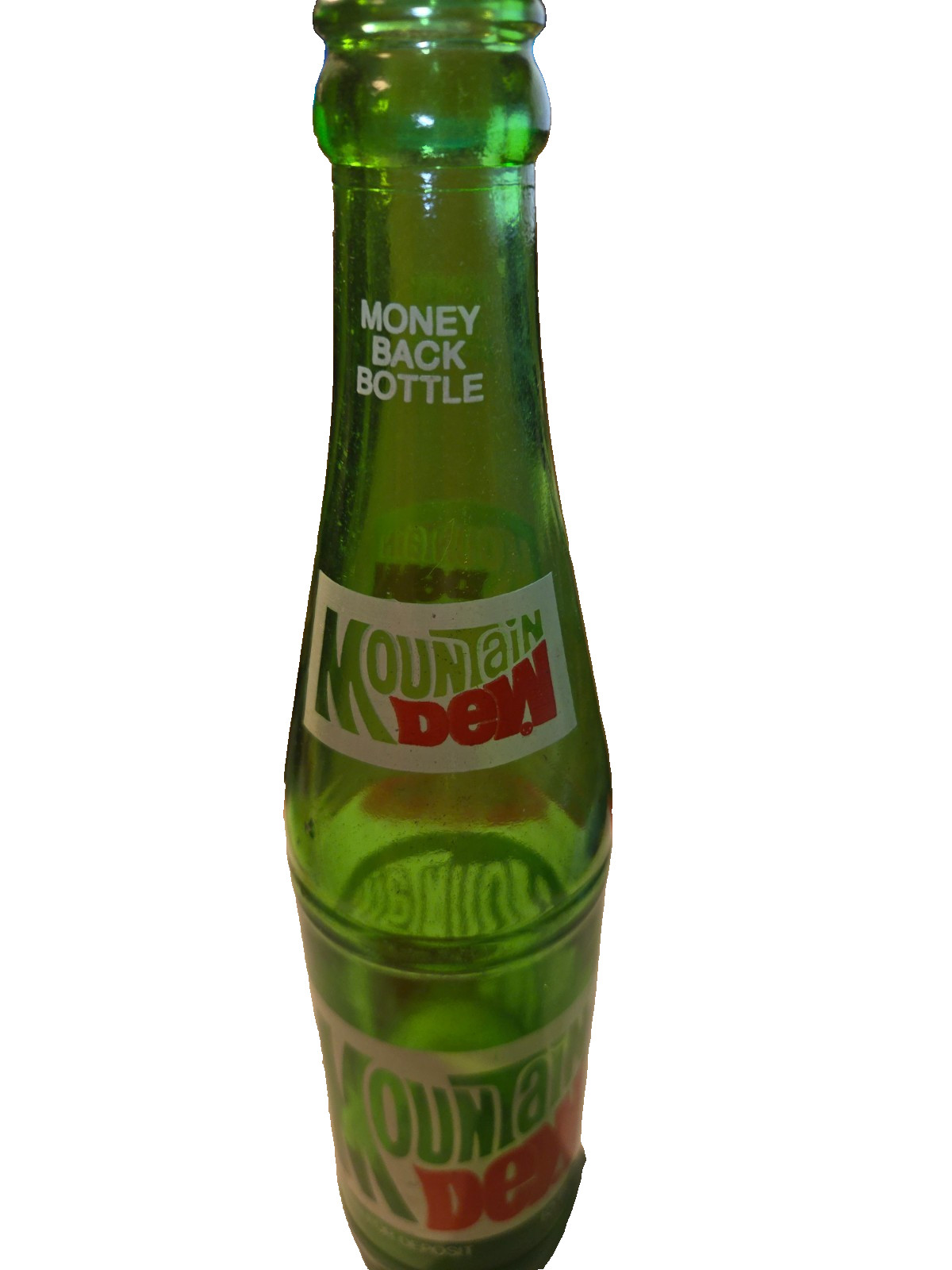 Vintage 1970s Mountain Dew ACL Bottle 10 oz.