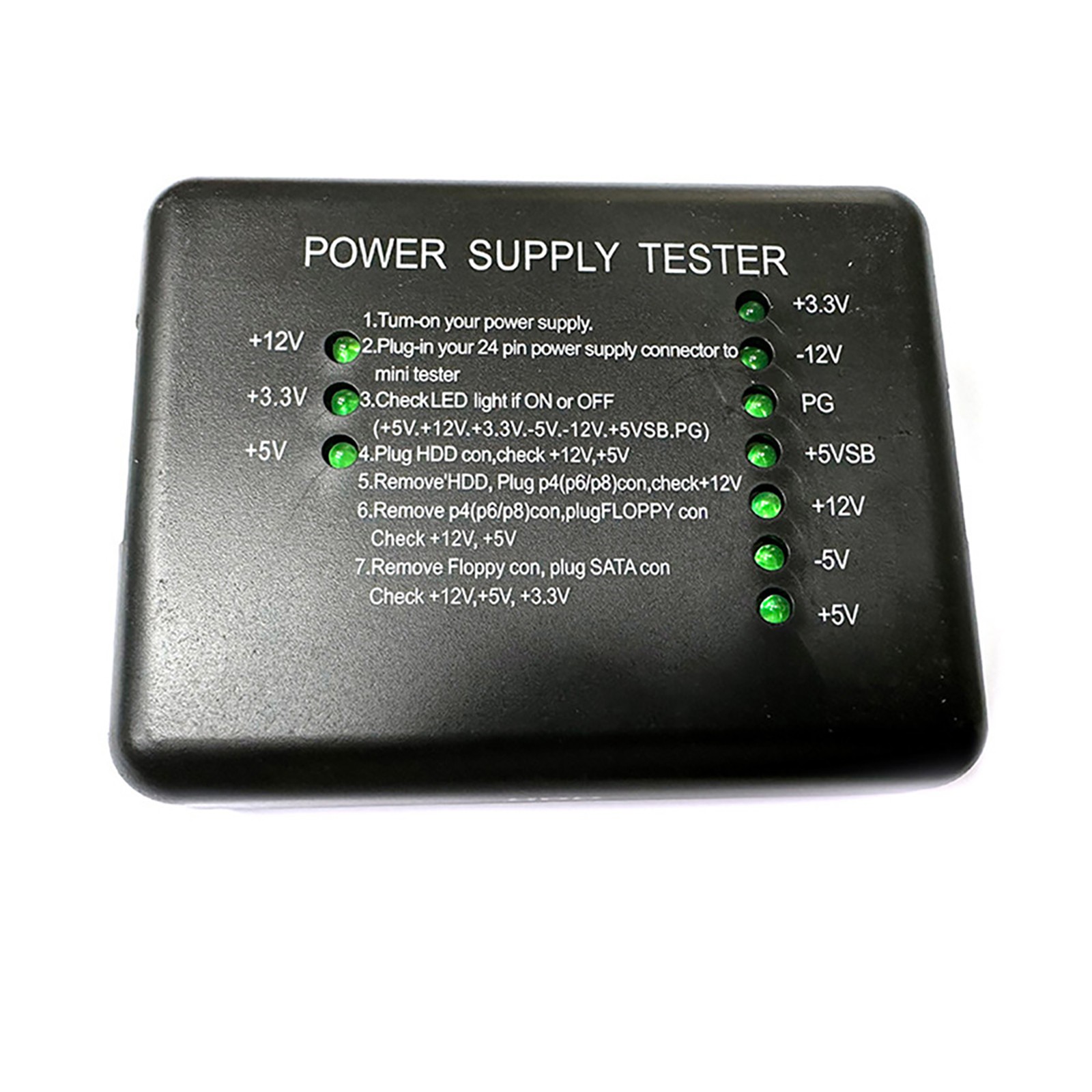 Power Supply Tester HDD Tester Checker Meter Measuring For Computer 12V 5V 3.3V