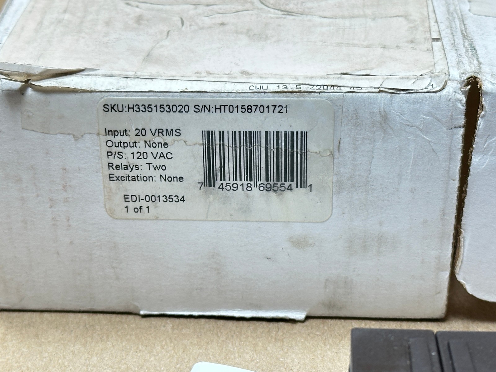 Simpson Panel Meter H335153020 Input:20 VRMS 120Vac