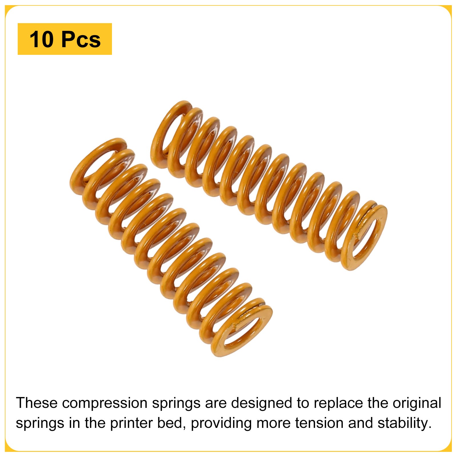 10pcs 3D Printer Heating Bed Spring, 8mm OD 25mm Length 3D Printer Parts