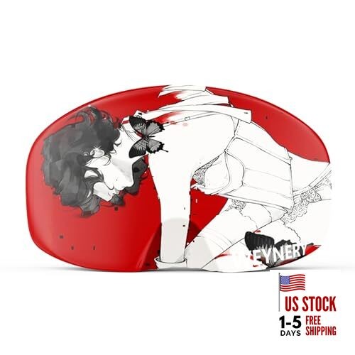 Ski Goggles Cover – Original Artist Design Snowboard Goggles Lens Red