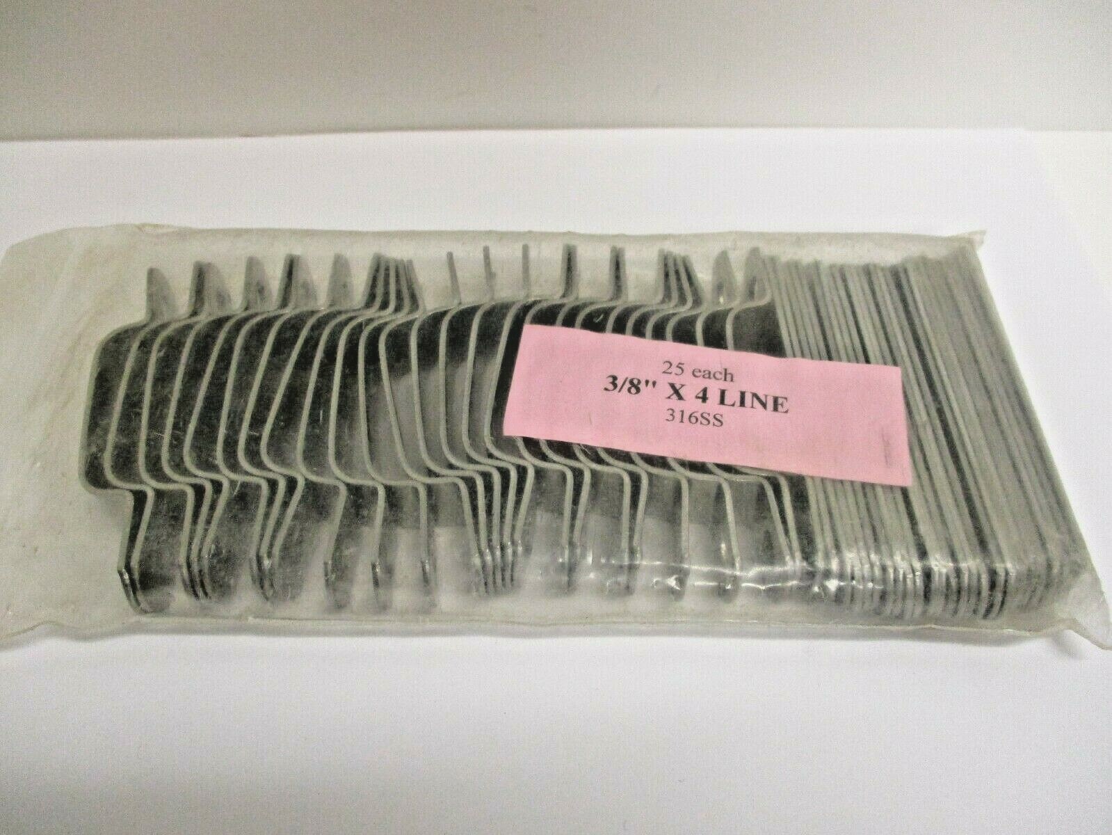 TUBING GANG CLAMPS, 316SS, 3/8" X 4 LINE, LOT OF 25