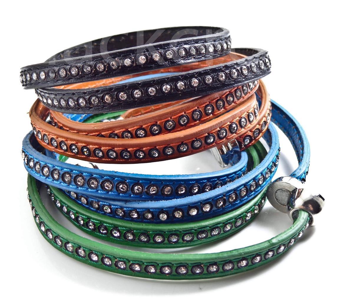 925 Sterling Silver ~ 7 inches  ~ Wrap ~ Leather Bracelet~ Magnatic Clasp ~