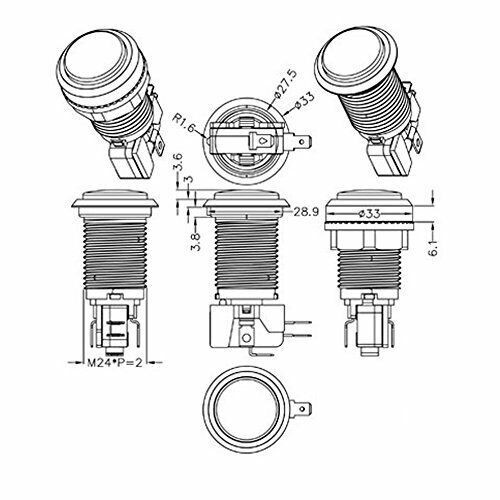 10X New 12V LED lit Arcade Push Buttons MAME Multicade For arcade Jamma game
