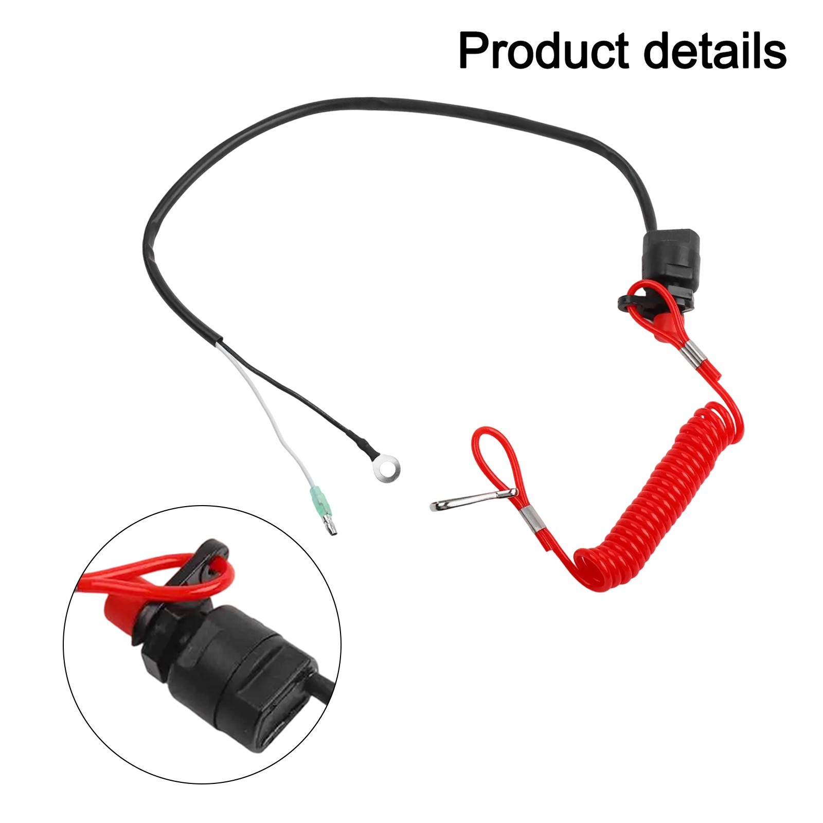 Boat Motor Engine Lanyard Kill Stop Safety Tether Switch 80 Characters