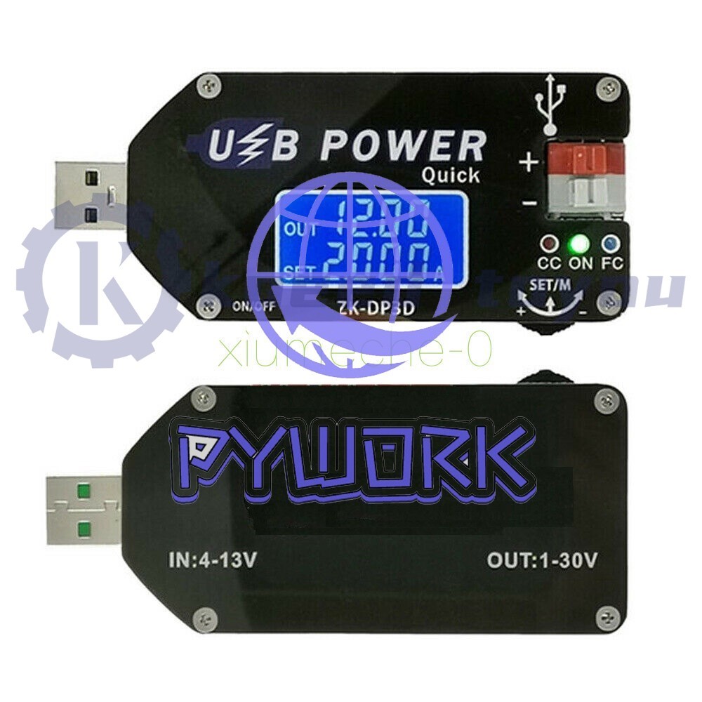 Digital Control USB Adjustable Power Supply Module CC CV Speed Controller 15W 2A