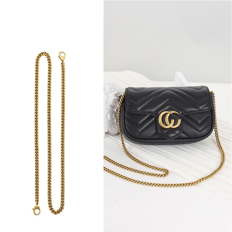 Metal Chain Crossbody Shoulder Replacement Strap Fit For Gucci Marmont Series