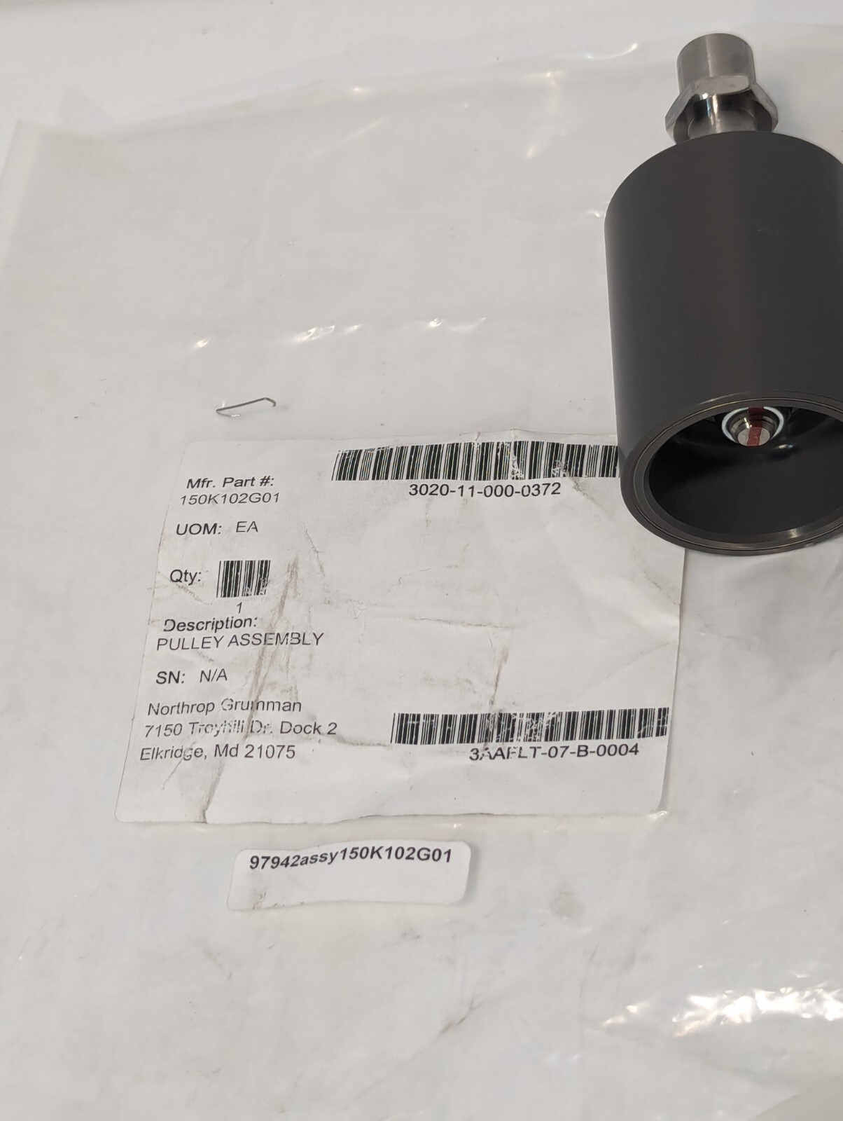 150K102G01 Tracking Pulley Assembly, 3020-11-000-0372