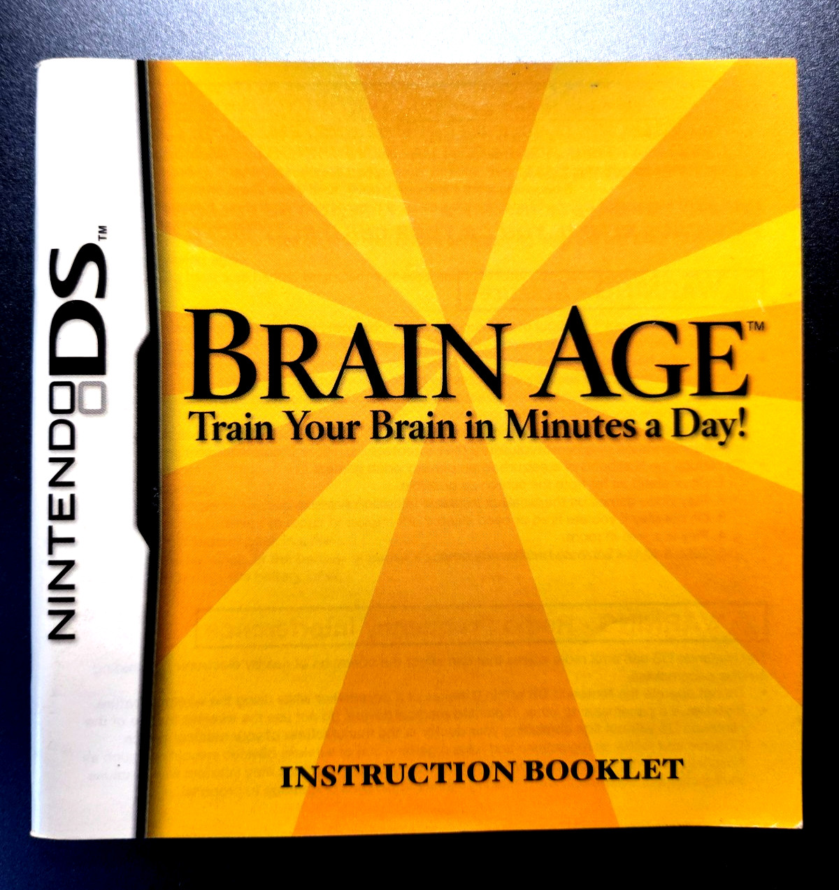 Brain Age Instruction Manual Only - Nintendo DS