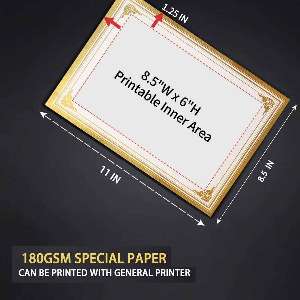 SUNEE 75pcs Certificate Kit, Includes 25pcs Black Certificate Holders & 25pcs...
