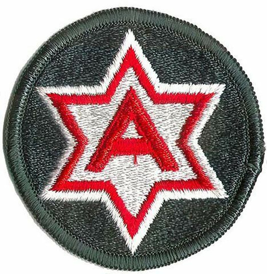 US ARMY 6TH ARMY CLASS A PATCH - FULL COLOR
