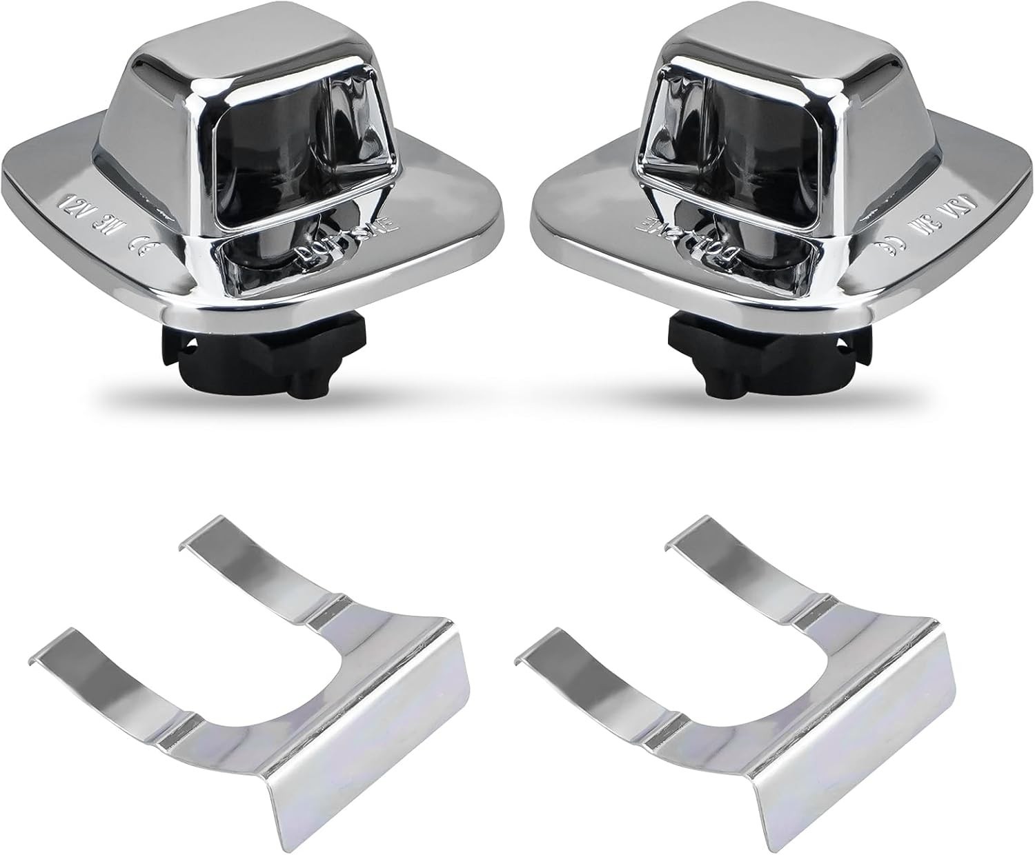 LED License Plate Light Lamp with Chrome Housing For 1988-1999 Chevy GMC Silv...