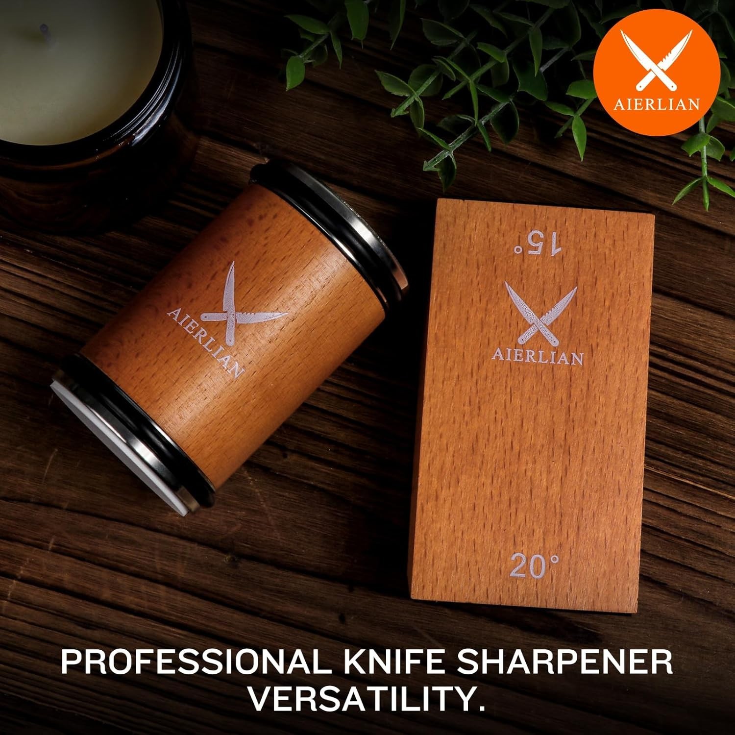 Rolling Knife Sharpener Kit with Diamond & Ceramic for Precision Cutting