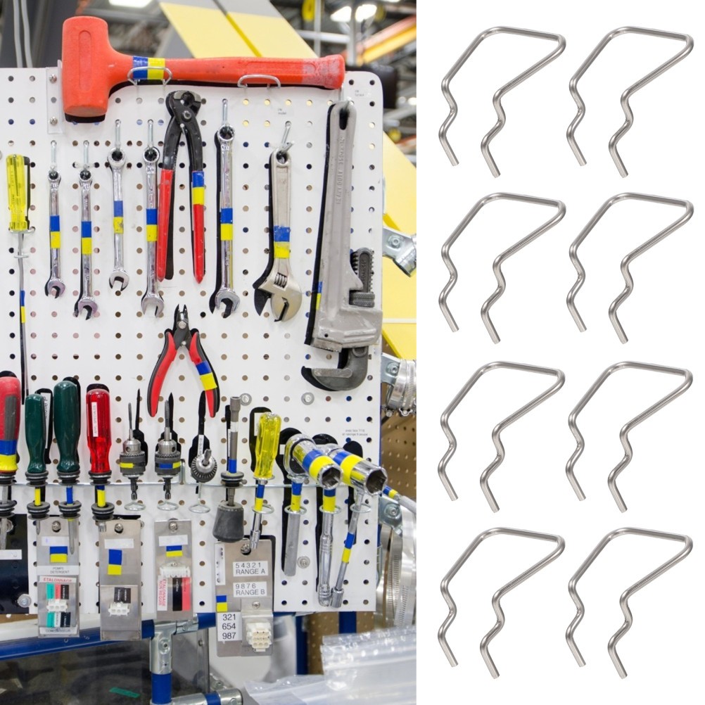 12Pcs Tool Display Shelf Rack Hook Exhibition Display Hook for Hardwares Tool