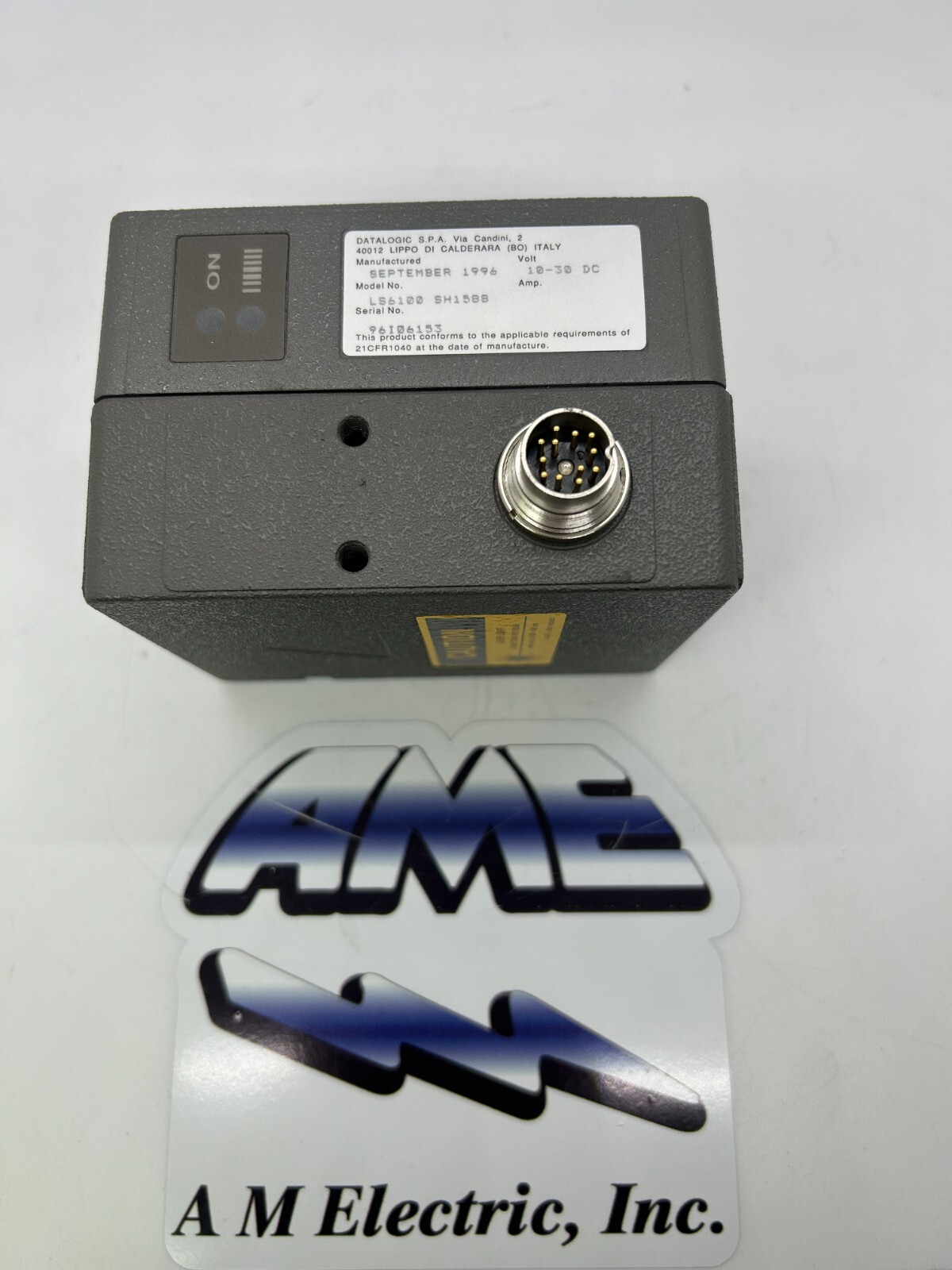 DataLogic LS6100 SH1588 Serial # 96106153  scanner 10-30 Volt DC       (C-1)