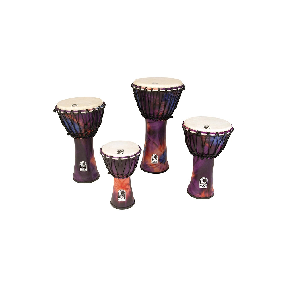 Toca Synergy Freestyle Rope Tuned Djembe 9 In Purple
