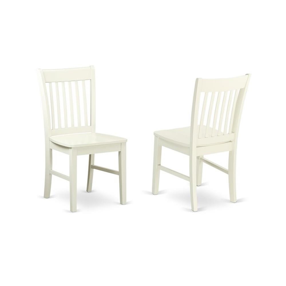 Pemberly Row 3-piece Dining Table and Slat Back Chairs in White