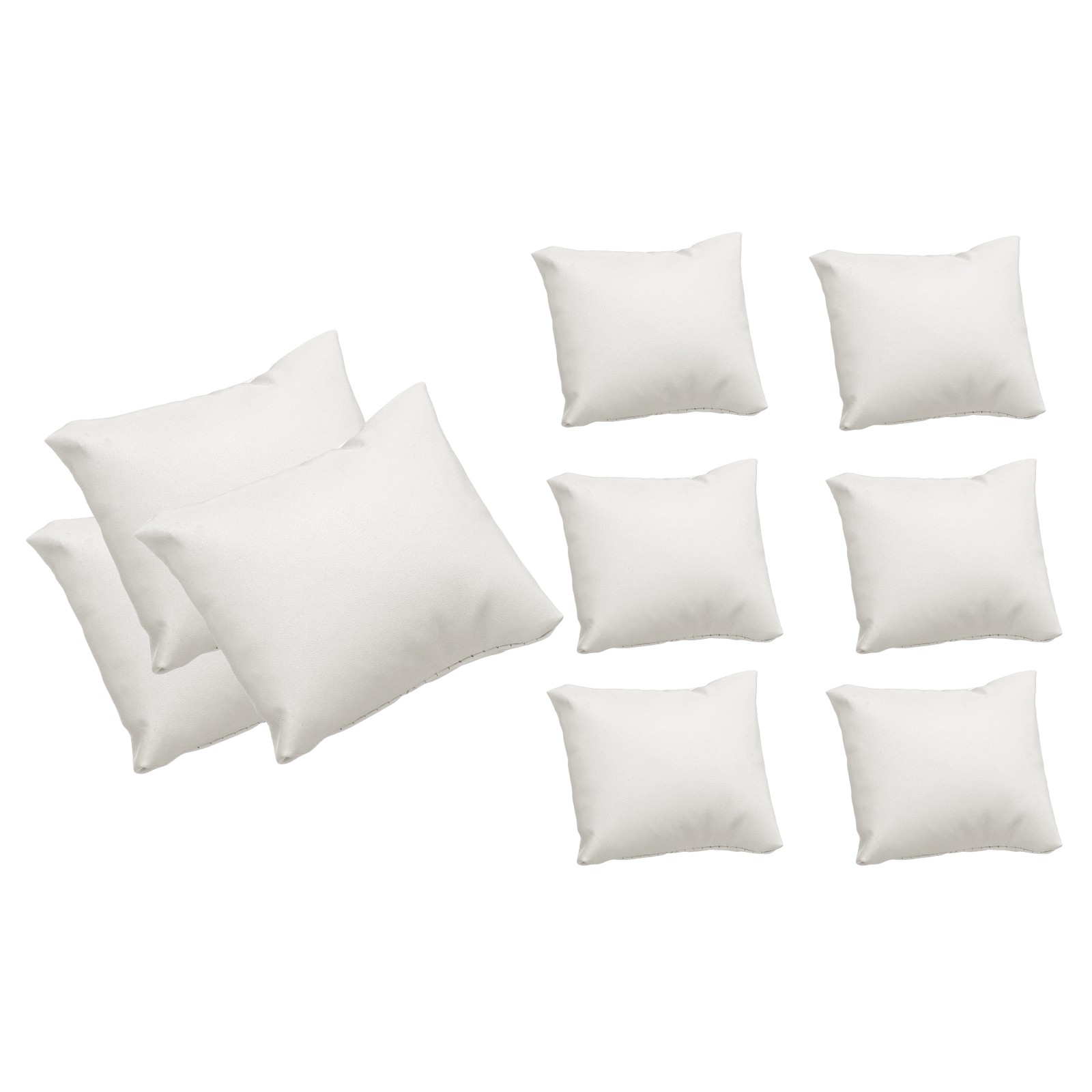 12pcs Leather Watch Pillows Jewelry Display for Bracelet Watch Anklet White