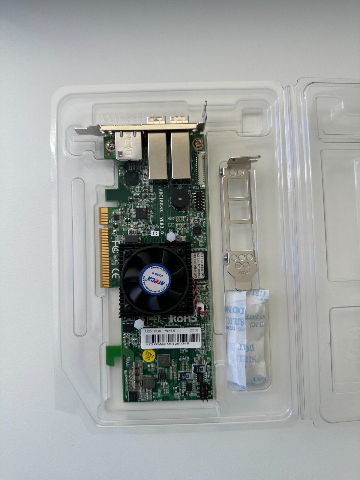 ARECA ARC-1883X 12Gb/s SAS/SATA PCIe RAID Controller w/ Fan