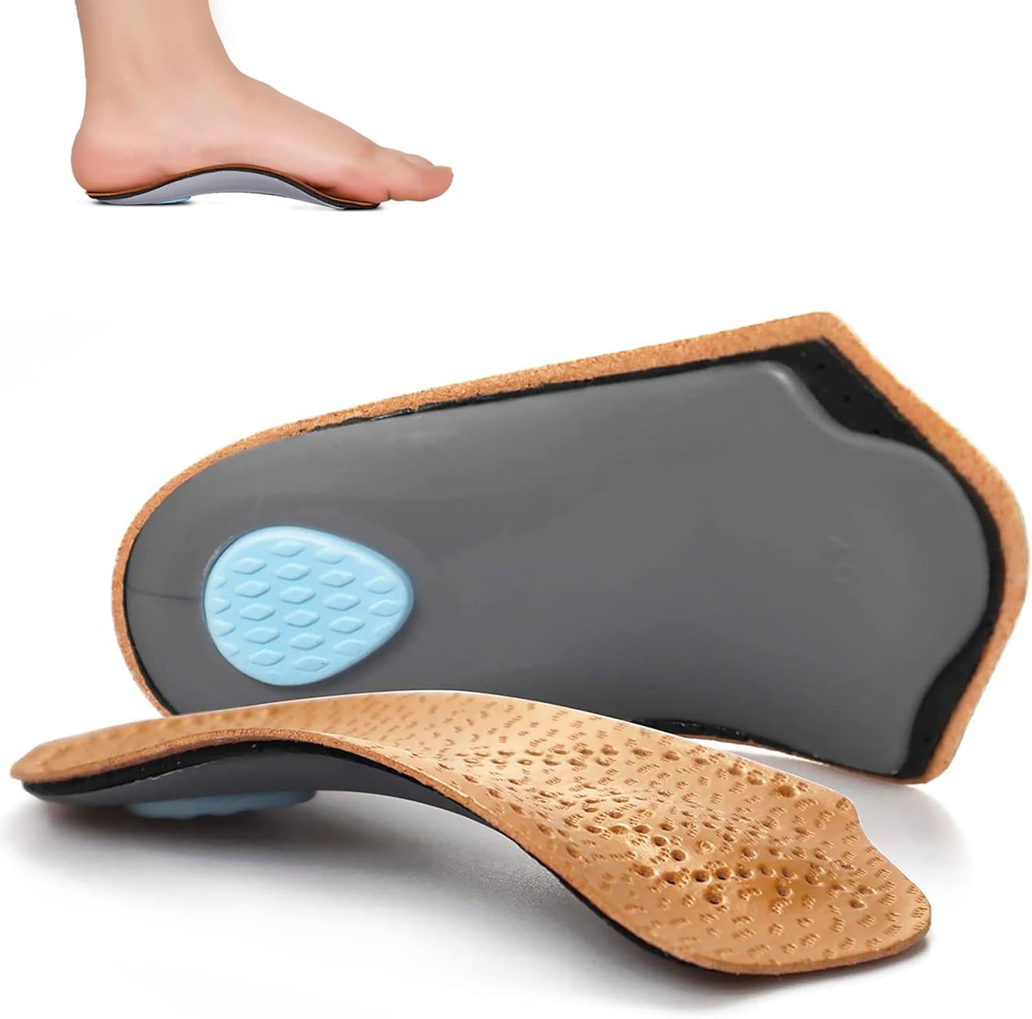 Arch Support Insoles Women Men 3/4 Plantar Fasciitis Relief XXL