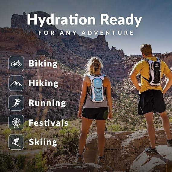 Water Buffalo Hydration Backpack Lightweight Hydration Pack with 2L Water Blader
