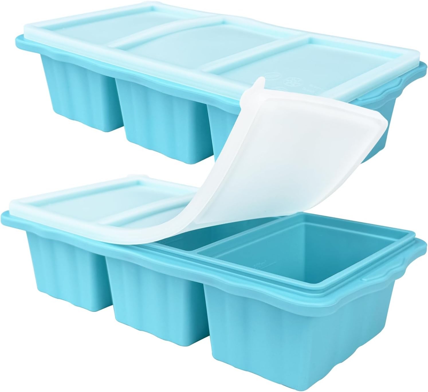 2 Pack Silicone Freezer Molds With Lids,1.5 Cup 1.5 Cup(2Pack), blue