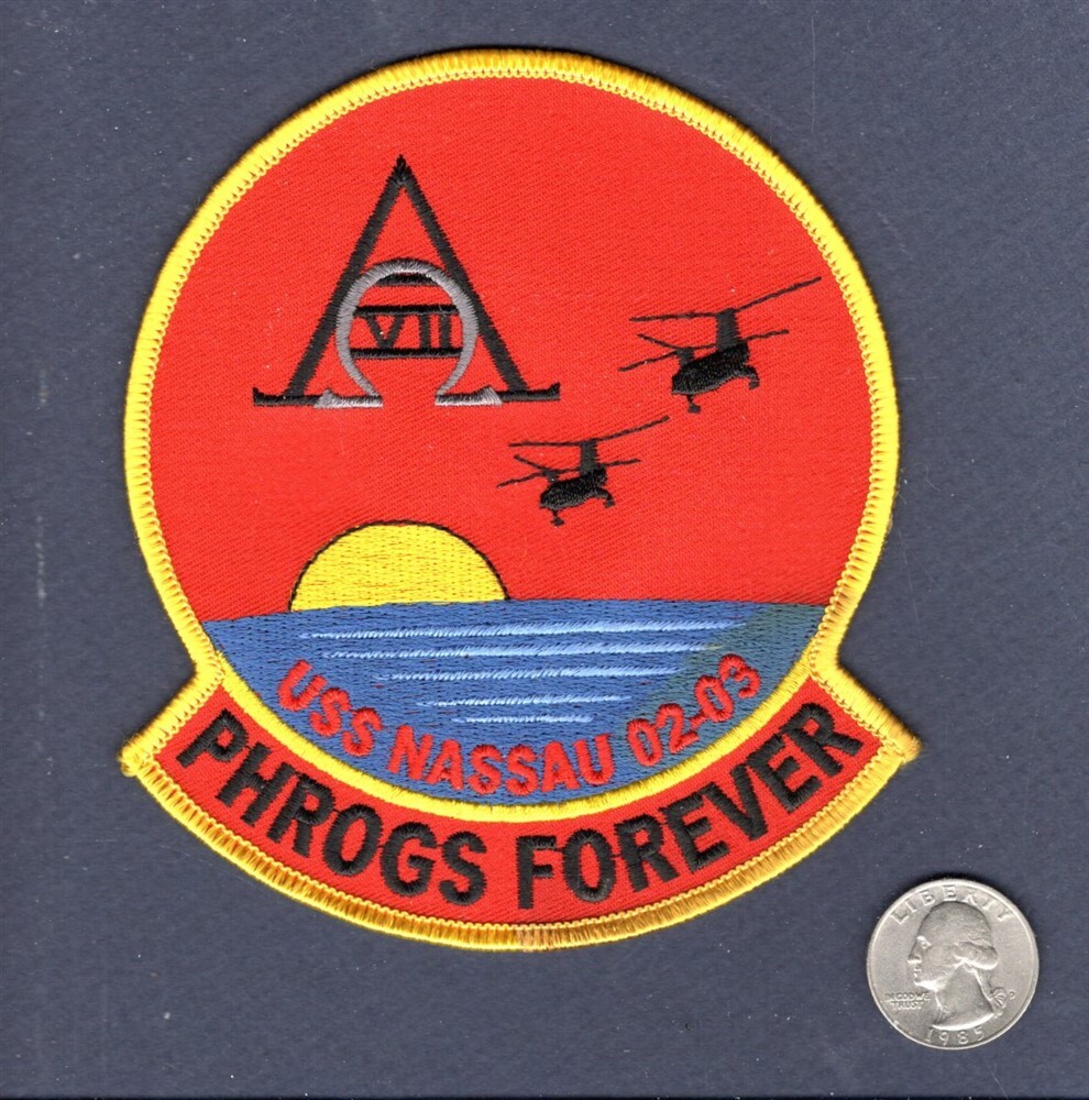 HC-6 CHARGERS 2002 2003 CH-46 Phrogs Phorever US Navy Helicopter Squadron Patch