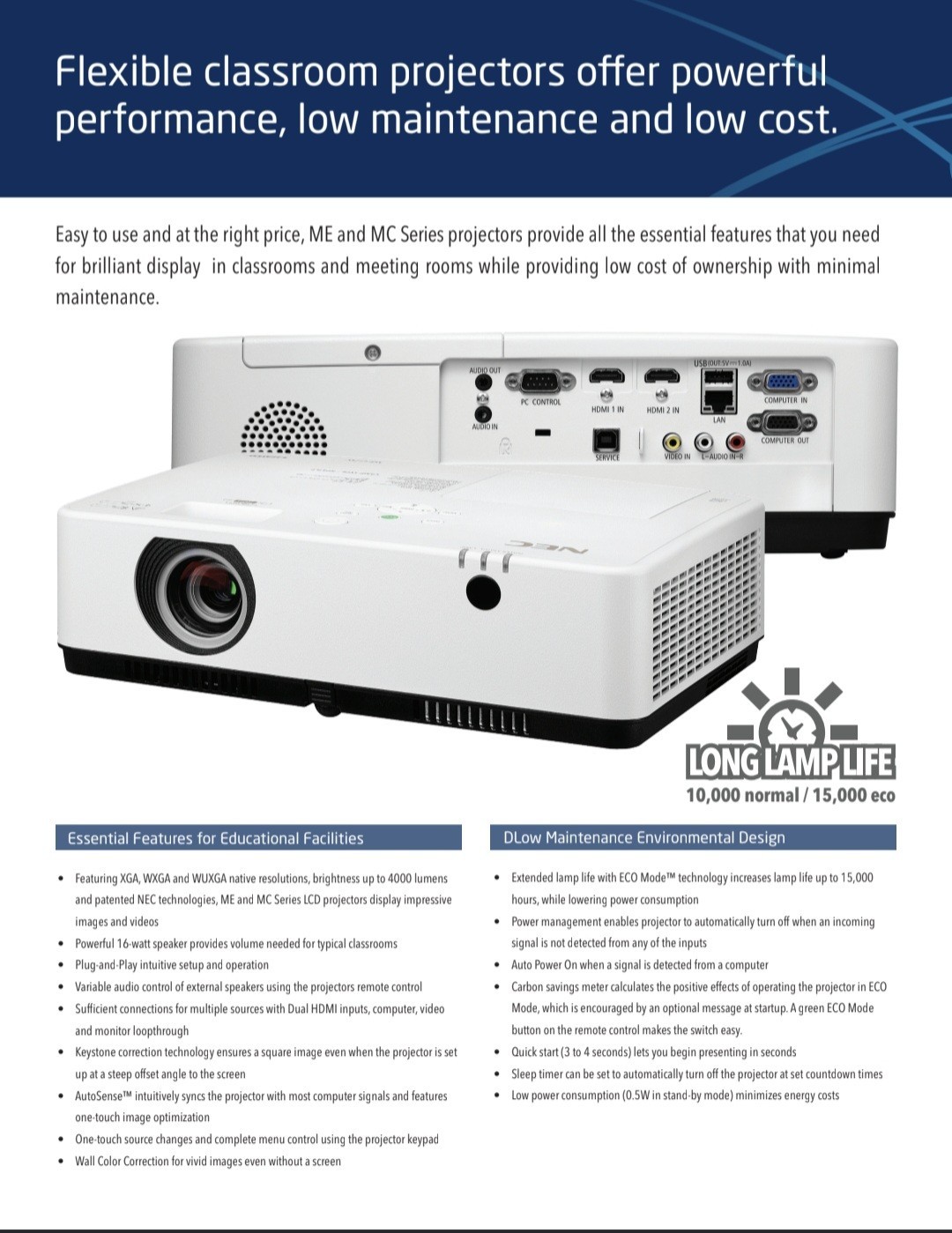NEC MC382W 3LCD Projector #19