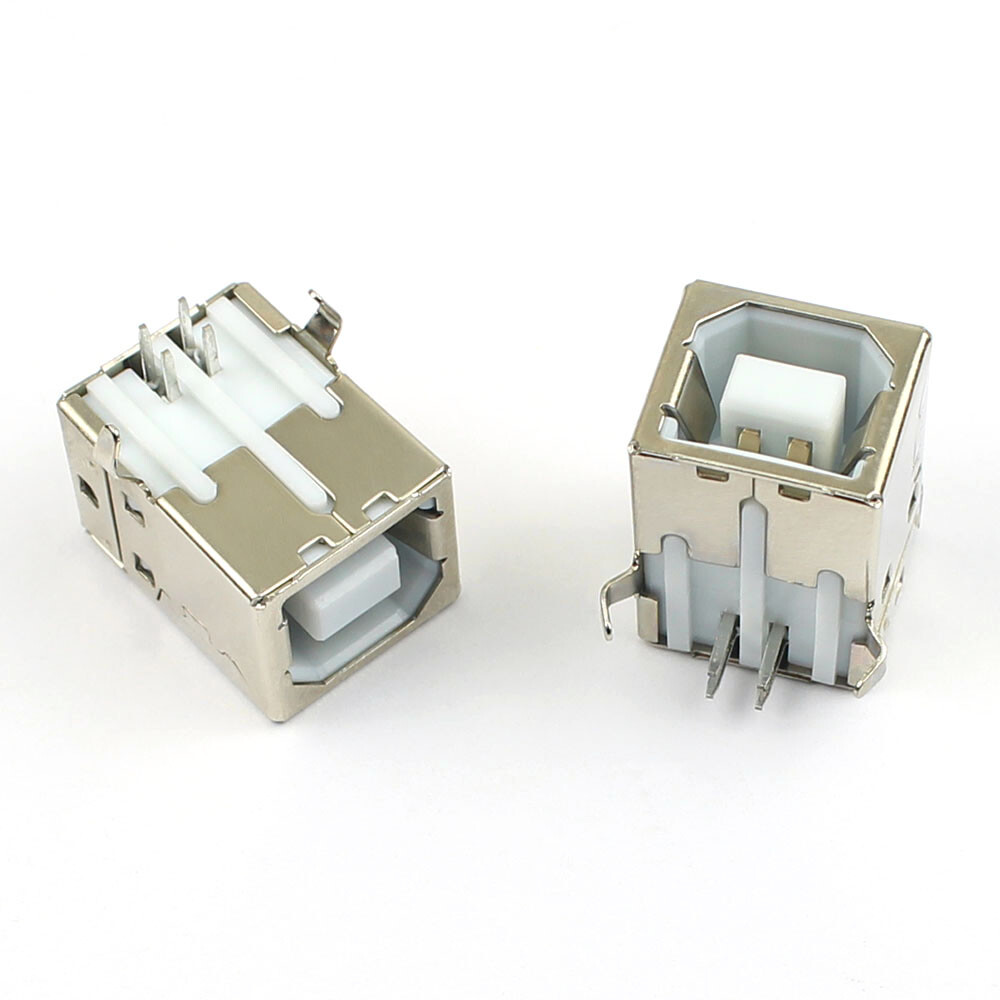 20Pcs USB 2.0 Female B Type 4 Pin Right Angle PCB Connector For Printer Port