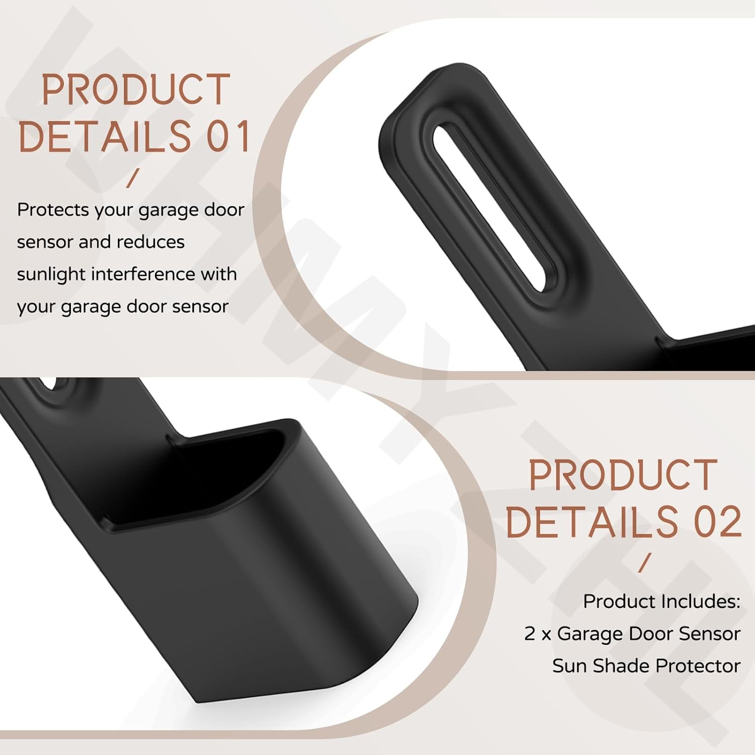 Garage Sensor Sun Shade Cover 2 Pack Liftmaster Chamberlain Protect