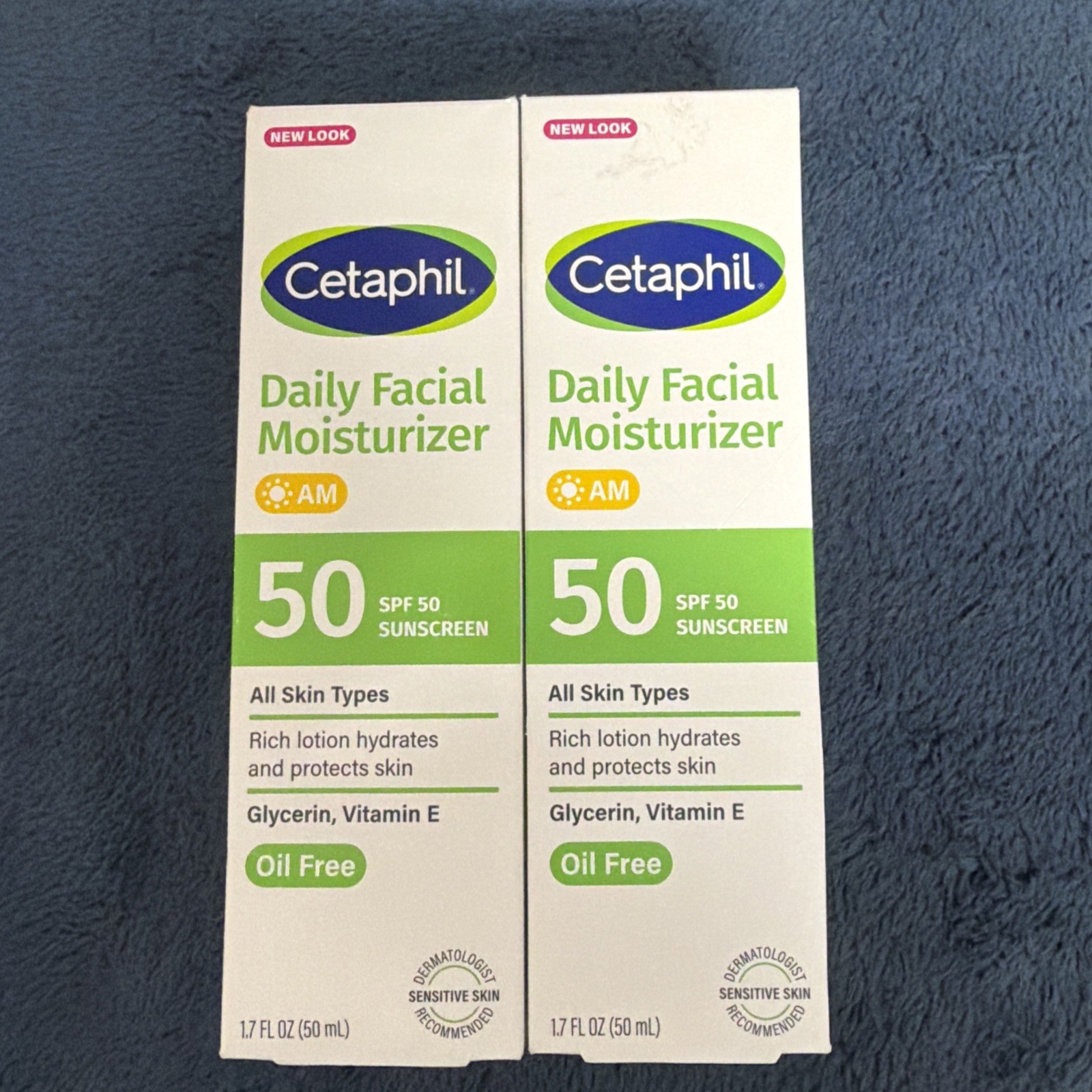 2xCetaphil Daily Facial Moisturizer with SPF 50+ - 1.7fl.oz