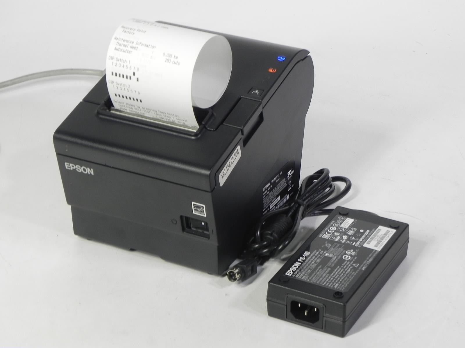 Epson TM-T88VII 012 M371A USB / Serial / Ethernet Thermal POS Receipt Printer