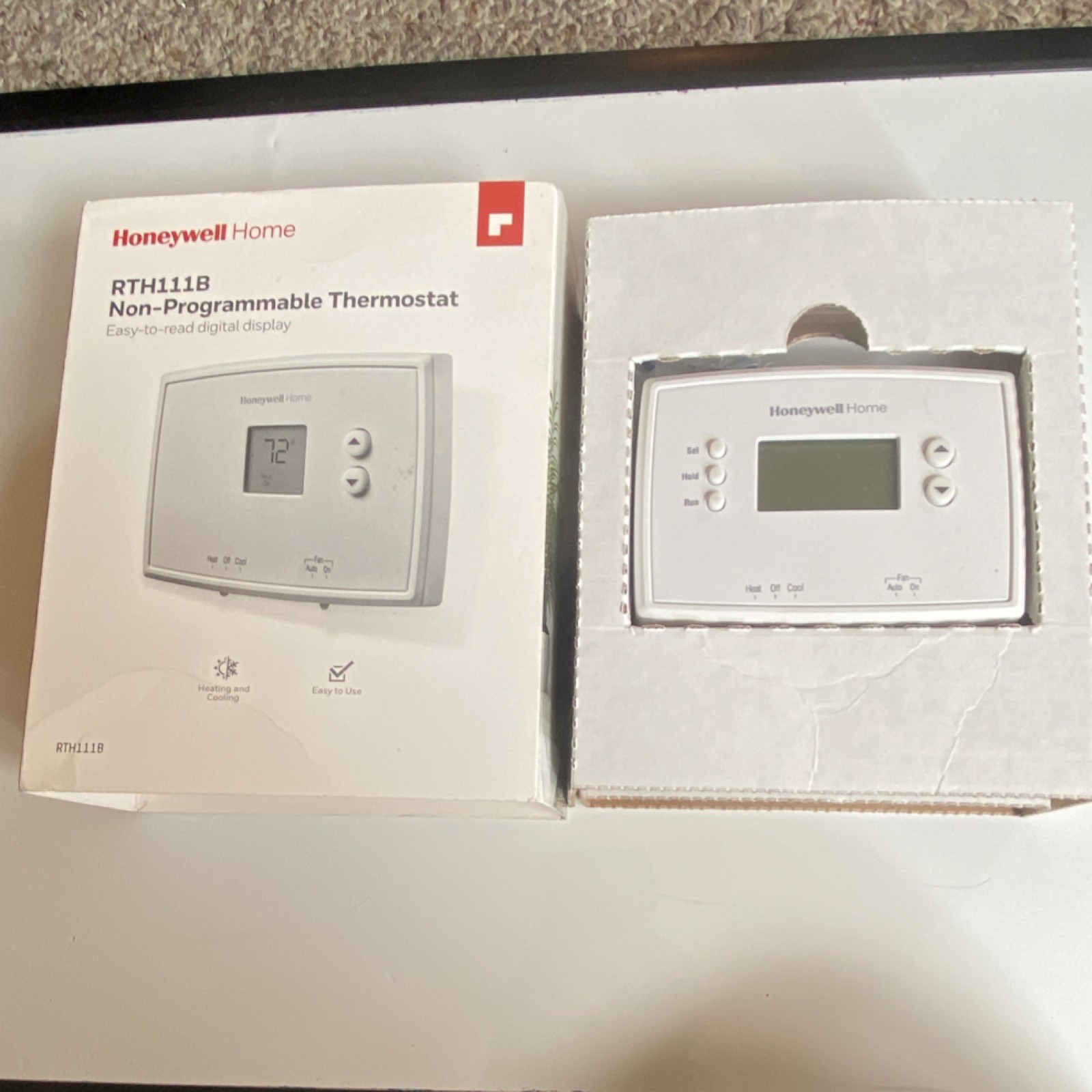 Honeywell Home RTH111B Non-Programmable Thermostat, Heat/Cool/Off, White